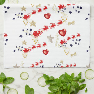 Mikitiez magic wish holiday christmas luxury tea towel