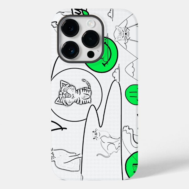 Mikitiez meow summer cat party beach  Case-Mate iPhone case (Back)