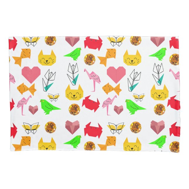 Mikitiez origami cancer summer jewel animal cat  pillowcase (Front)