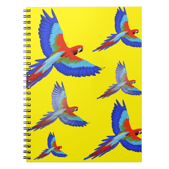 Mikitiez parrot hawaii summersunset beach spring notebook (Front)