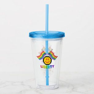 Mikitiez PE olympics doughnut rainbow sport lgbtqi Acrylic Tumbler