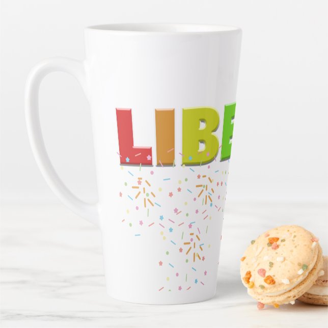 Mikitiez PE olympics doughnut rainbow sport lgbtqi Latte Mug (In Situ)