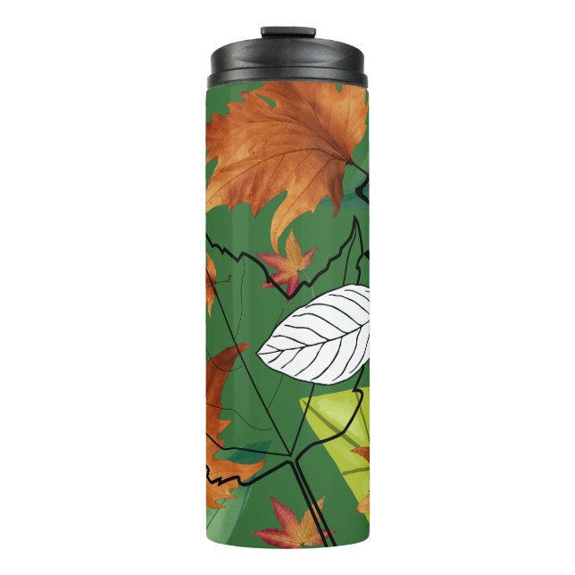 Mikitiez pisces nature selflove rose flower  thermal tumbler (Front)