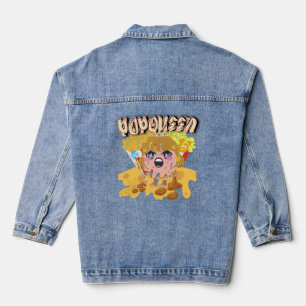 Mikitiez popqueen popcorn moivenight cinema denim jacket