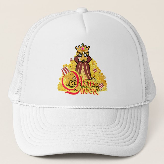 Mikitiez popqueen popcorn moivenight cinema  trucker hat (Front)