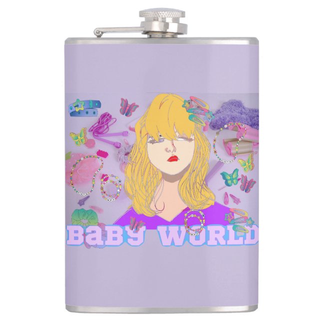 Mikitiez premier movie night princess doll summer  hip flask (Front)
