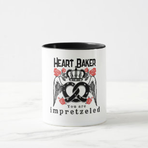 Mikitiez pretzel bread baker queen king  mug