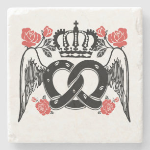 Mikitiez pretzel bread baker queen king stone coaster