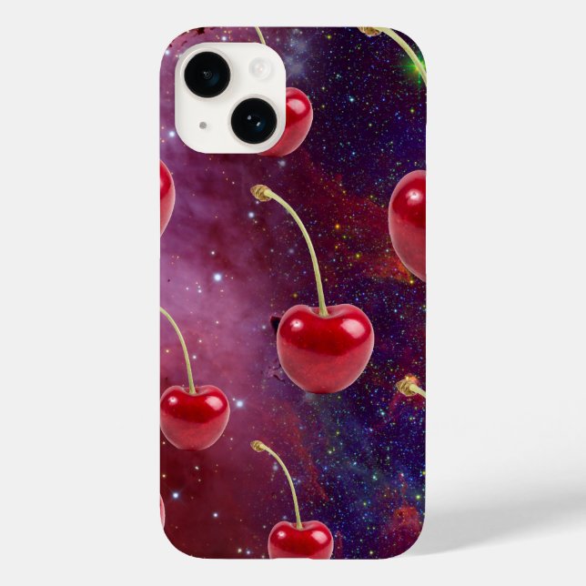 Mikitiez red cheery galaxy vegan  Case-Mate iPhone case (Back)