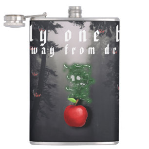 Mikitiez red skull toxic apple vegan summer hip flask