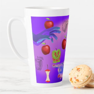 Mikitiez red skull toxic apple vegan summer latte mug