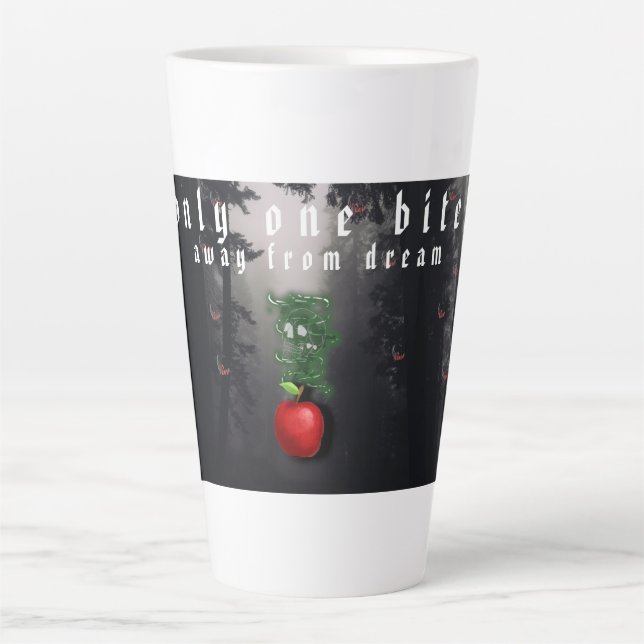 Mikitiez red skull toxic apple vegan summer latte mug (Front)