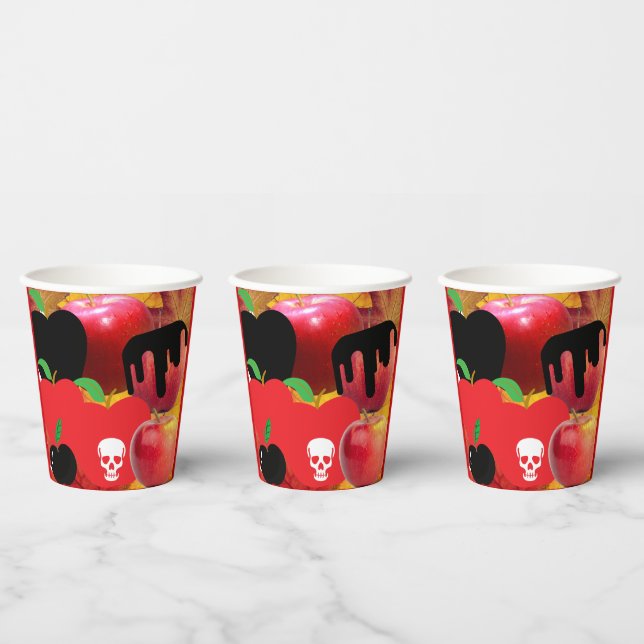 Mikitiez red skull toxic apple vegan summer paper cups (Multi)