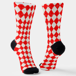 Mikitiez redandwhite christmas candycane moody socks