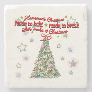 Mikitiez rustic chirstmas vintage cozy farmhouse stone coaster