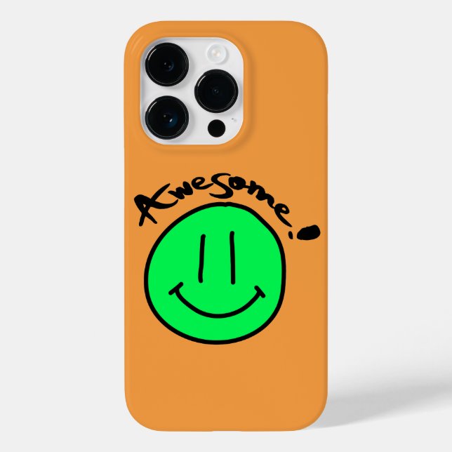 Mikitiez smiley face school summer spring green  Case-Mate iPhone case (Back)
