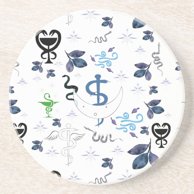 Mikitiez snake snakeperson wizard witch magic coaster (Front)