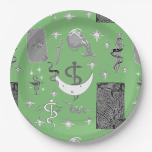 Mikitiez snake snakeperson wizard witch magic  paper plate