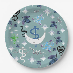 Mikitiez snake snakeperson wizard witch magic paper plate