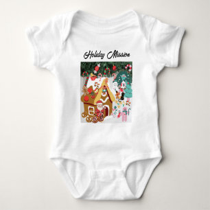 Mikitiez snowman vintage whitechristmas elf baby bodysuit
