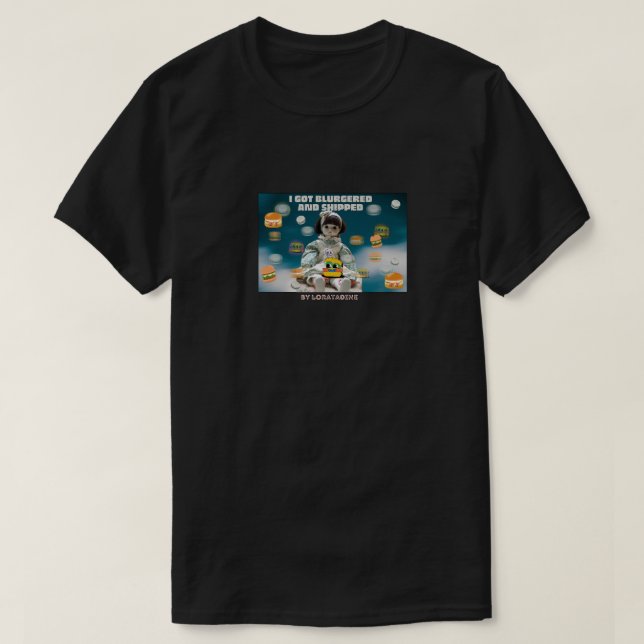 Mikitiez space dolly skull burger chips frenchfrie T-Shirt (Design Front)