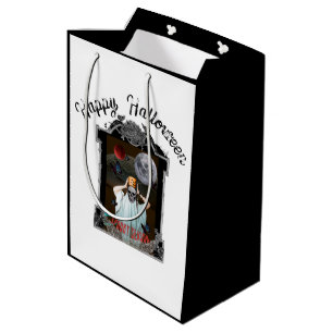 Mikitiez spooky vibes vintage gothic halloween medium gift bag