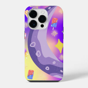 Mikitiez summer rainbow purple gold popsicle iPhone 14 pro case