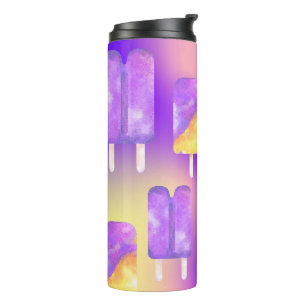 Mikitiez summer rainbow purple gold popsicle thermal tumbler