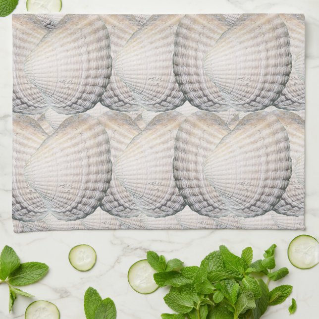 Mikitiez summer venus shell ocean beach tea towel (Folded)