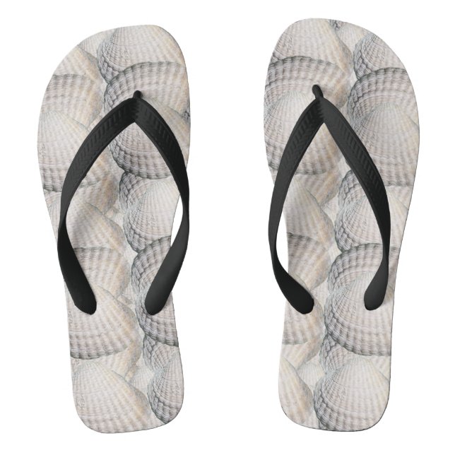 Mikitiez summer venus shell ocean beach thongs (Footbed)