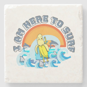 Mikitiez summer windsurf bananasplit icecream stone coaster