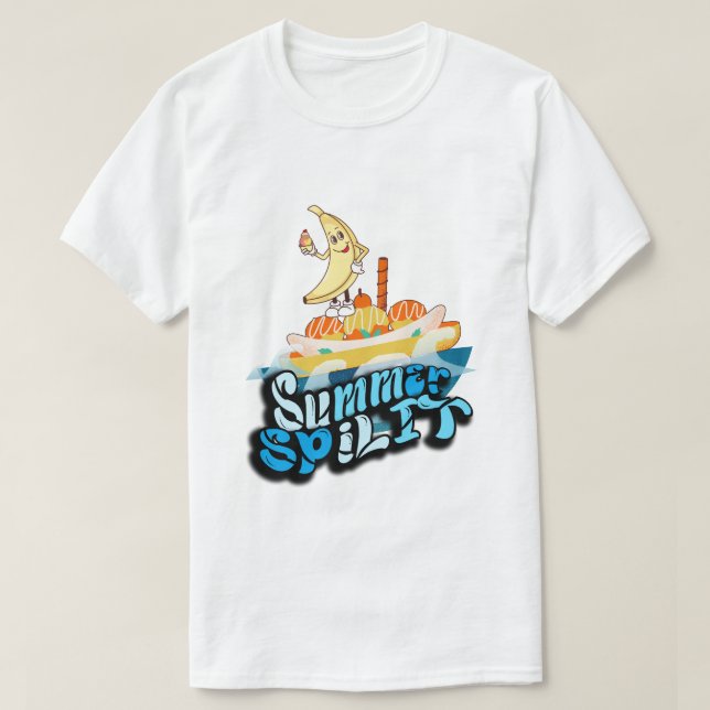 Mikitiez summer windsurf bananasplit  icecream T-Shirt (Design Front)