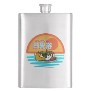 Mikitiez suntan sunbath brown summer windsurf hip flask