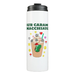 Mikitiez Trex dinosaur icedcoffee caramel xmas Thermal Tumbler