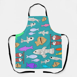 Mikitiez venus mermaid fishing summer apron