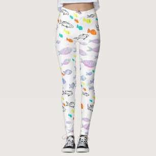 Mikitiez venus mermaid fishing summer leggings