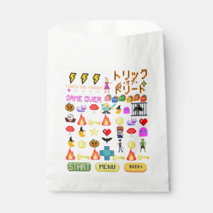 Mikitiez videogame pixel halloween spooky bat  favour bag