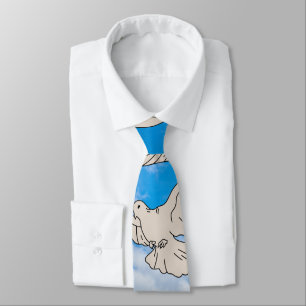 Mikitiez white bird blue sky summer beach freedom tie