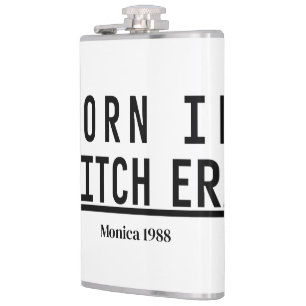 Mikitiez witch era halloween spooky hocus pocus hip flask