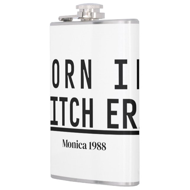 Mikitiez witch era halloween spooky hocus pocus hip flask (Left)