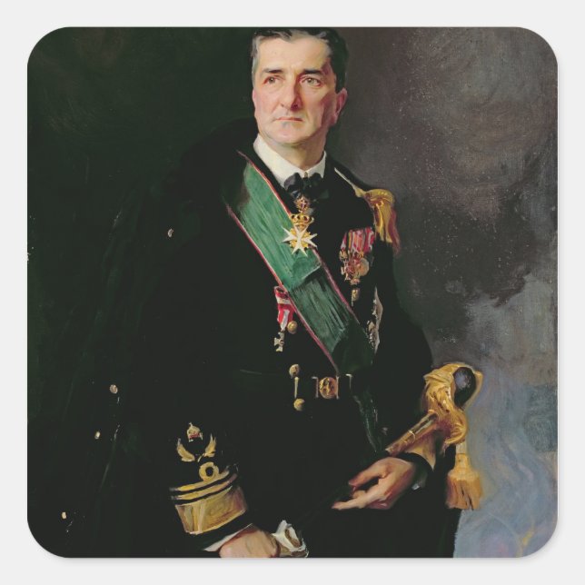 Miklos Horthy de Nagbanya Square Sticker (Front)