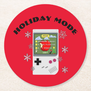 Miktitiez holidaymode grandma christmas family round paper coaster