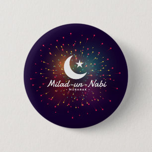 Milad-un-Nabi Mubarak 6 Cm Round Badge