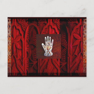 Milagro In Red Postcard