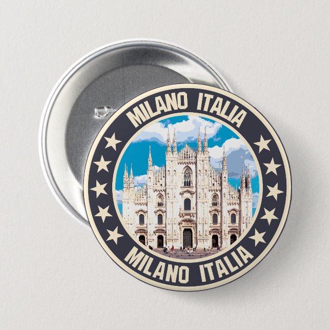 Milan                                              7.5 cm round badge (Front & Back)