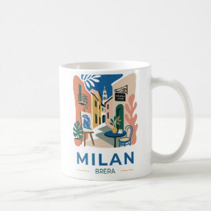 Milan Brera Italy Art Travel Poster Coffee Mug