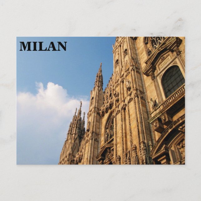 Milan Cathedral at Sunset Postcard (Front)
