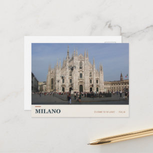 Milan Cathedral in Piazza del Duomo Postcard