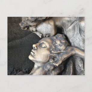 Milan Cemetery Statue Postcard