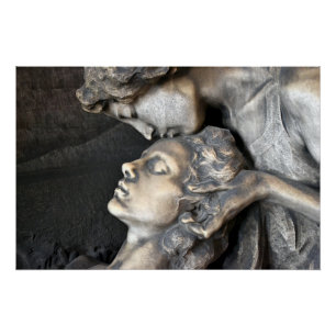 Milan Cemetery Statue Poster